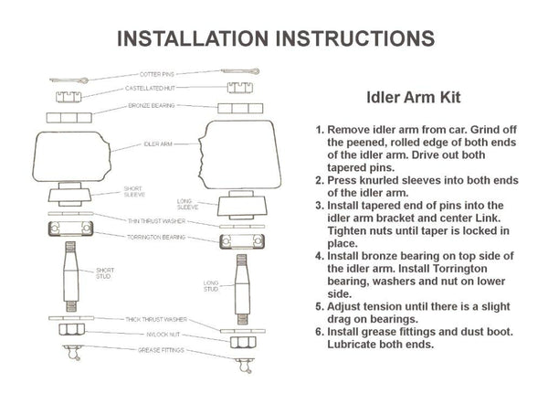 '62-'67 Idler Arm Roller Bearing Kit - A/B-Body